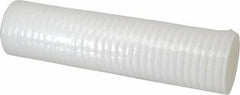Parker - 2-1/2" OD, 100µ, Polyolefin Thermal Bonded Cartridge Filter - 10" Long - Exact Tool & Supply
