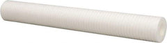 Parker - 2-1/2" OD, 100µ, Polyolefin Thermal Bonded Cartridge Filter - 20" Long - Exact Tool & Supply