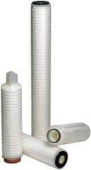 Parker - 2-1/2" OD, 70µ, Polypropylene Absolute Rated-Pleated-Melt Blown Cartridge Filter - 30" Long - Exact Tool & Supply