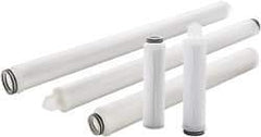 Parker - 2-1/2" OD, 5µ, Microfiberglass Absolute Rated-Pleated-Thermal Bonded Cartridge Filter - 10" Long - Exact Tool & Supply