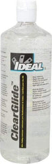 Ideal - 1 Quart Squeeze Bottle, Clear Wire Pulling Lubricant Gel - 30 to 180°F, RoHS Compliant, UL Listed - Exact Tool & Supply