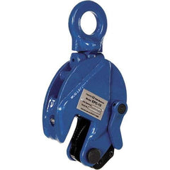Vestil - 1,000 Lbs. Load Capacity Plate Clamp - 0.6 Inch Max Thickness, 1.56 Inch Throat Depth and 1.1 Inch Bale Opening - Exact Tool & Supply