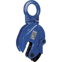Vestil - 4,000 Lbs. Load Capacity Plate Clamp - 1 Inch Max Thickness, 2.9 Inch Throat Depth and 2.3 Inch Bale Opening - Exact Tool & Supply