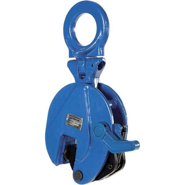 Vestil - 6,600 Lbs. Load Capacity Plate Clamp - 1.1 Inch Max Thickness, 3 Inch Throat Depth and 2.3 Inch Bale Opening - Exact Tool & Supply