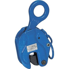 Vestil - 2,000 Lbs. Load Capacity Positive Locking Plate Clamp - 0.8 Inch Max Thickness, 2-1/4 Inch Throat Depth and 1.9 Inch Bale Opening - Exact Tool & Supply