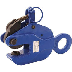 Vestil - 6,000 Lbs. Load Capacity Positive Locking Plate Clamp - 1-1/2 Inch Max Thickness, 3-1/4 Inch Throat Depth and 1.9 Inch Bale Opening - Exact Tool & Supply