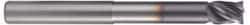 Accupro - 5/8", 4 Flute, Single End, Solid Carbide, 0.03" Corner Radius End Mill - 6" OAL, Right Hand Flute, 3/4" LOC, Right Hand Cut, 3-3/8" Extended Reach - Exact Tool & Supply