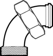 VNE - 1" Bevel Seat Style Sanitary Stainless Steel Pipe 90° Elbow - Exact Tool & Supply