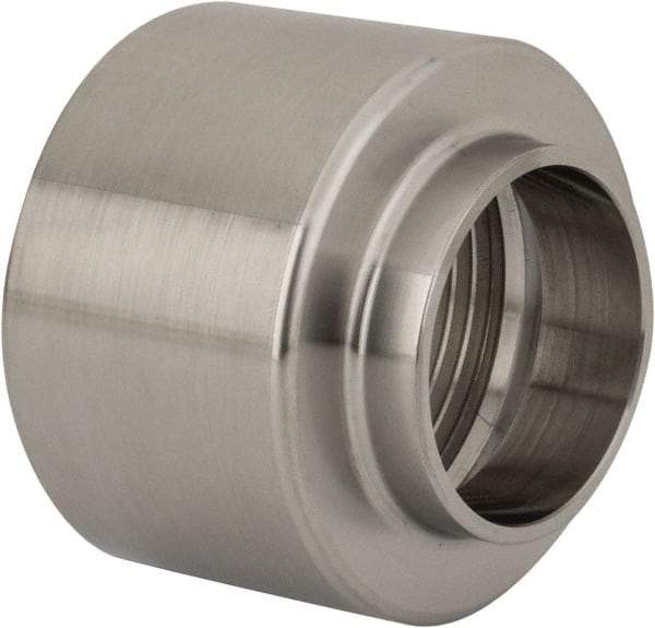 VNE - 1-1/4", Weld Style, Sanitary Stainless Steel Pipe Adapter - FNPT x Butt Weld Connection, Grade 316L - Exact Tool & Supply