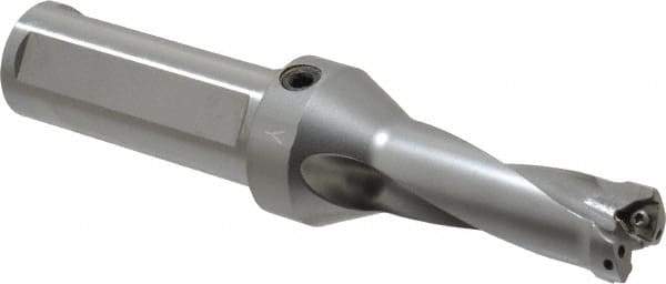 Kennametal - 63.5mm Max Drill Depth, 2.5xD, 1-1/8" Diam, Indexable Insert Drill - 2 Inserts, 1-1/4" Shank Diam, Straight Shank - Exact Tool & Supply