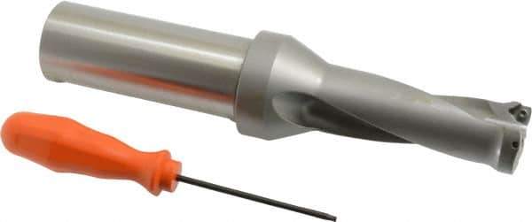 Kennametal - 79.5mm Max Drill Depth, 2.5xD, 31.8mm Diam, Indexable Insert Drill - 2 Inserts, 1-1/2" Shank Diam, Straight Shank - Exact Tool & Supply