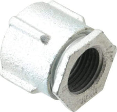 Cooper Crouse-Hinds - 1/2" Trade, Malleable Iron Threaded Rigid/Intermediate (IMC) Conduit Coupling - Noninsulated - Exact Tool & Supply