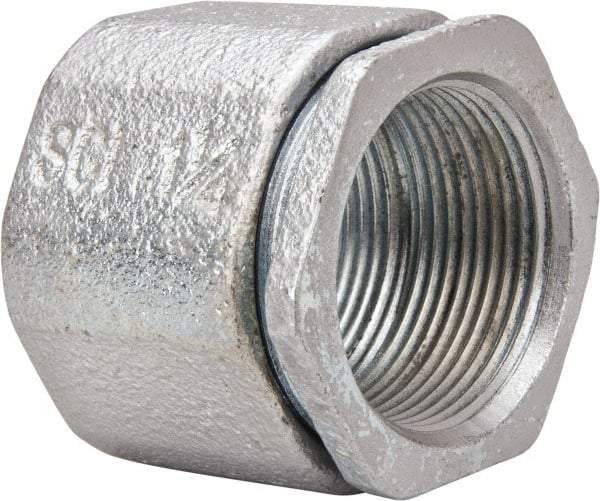 Cooper Crouse-Hinds - 1-1/4" Trade, Malleable Iron Threaded Rigid/Intermediate (IMC) Conduit Coupling - Noninsulated - Exact Tool & Supply