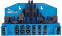 Gibraltar - 52 Piece Fixturing Step Block & Clamp Set with 1" Step Block, 11/16" T-Slot, 1/2-13 Stud Thread - 1-1/8" Nut Width, 3, 4, 5, 6, 7 & 8" Stud Lengths - Exact Tool & Supply