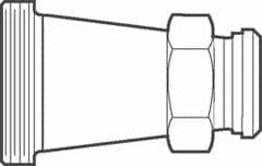 VNE - 2-1/2 x 1-1/2" Bevel Seat Style Sanitary Stainless Steel Pipe Concentric Reducer - Exact Tool & Supply