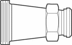 VNE - 2 x 1-1/2" Bevel Seat Style Sanitary Stainless Steel Pipe Concentric Reducer - Exact Tool & Supply