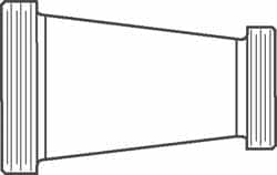 VNE - 1-1/2 x 1" Bevel Seat Style Sanitary Stainless Steel Pipe Concentric Reducer - Exact Tool & Supply