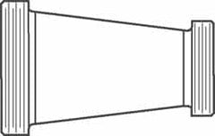 VNE - 3 x 2-1/2" Bevel Seat Style Sanitary Stainless Steel Pipe Concentric Reducer - Exact Tool & Supply