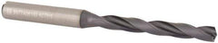 Kennametal - 6.1mm 140° Solid Carbide Jobber Drill - TiAlN Finish, Right Hand Cut, Spiral Flute, Straight Shank, 91mm OAL, Standard Point - Exact Tool & Supply