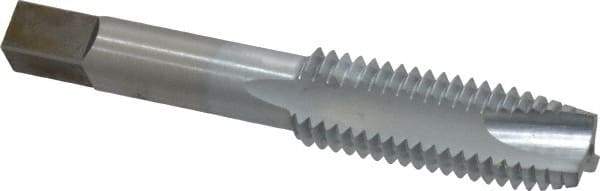 Made in USA - 5/8-11 UNC, 3 Flute, Chrome Finish, High Speed Steel Spiral Point Tap - Plug Chamfer, Right Hand Thread, 3-13/16" OAL, 1-13/16" Thread Length, 0.48" Shank Diam, 3B Class of Fit - Exact Tool & Supply