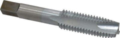 Made in USA - 5/8-11 UNC, 3 Flute, Chrome Finish, High Speed Steel Spiral Point Tap - Plug Chamfer, Right Hand Thread, 3-13/16" OAL, 1-13/16" Thread Length, 0.48" Shank Diam, 3B Class of Fit - Exact Tool & Supply