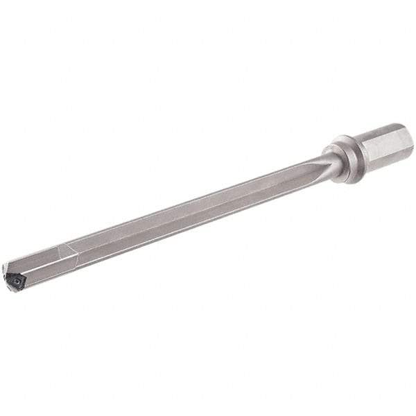 Iscar - 210mm Max Drill Depth, 10xD, 20mm Diam, Indexable Insert Drill - 1 Insert, 32mm Shank Diam, Weldon Flat Shank - Exact Tool & Supply