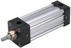 Parker - 6" Stroke x 5" Bore Double Acting Air Cylinder - 1/2 Port, 3/4-16 Rod Thread, 250 Max psi, -10 to 165°F - Exact Tool & Supply
