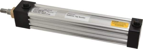 Parker - 8" Stroke x 1-1/2" Bore Double Acting Air Cylinder - 3/8 Port, 7/16-20 Rod Thread, 250 Max psi, -10 to 165°F - Exact Tool & Supply