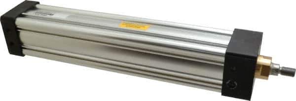 Parker - 10" Stroke x 2" Bore Double Acting Air Cylinder - 3/8 Port, 7/16-20 Rod Thread, 250 Max psi, -10 to 165°F - Exact Tool & Supply