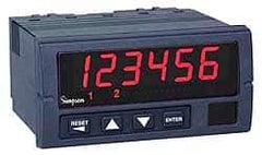 Simpson Electric - 6 Digit Red LED Display Counter - Front Panel Remote Reset - Exact Tool & Supply