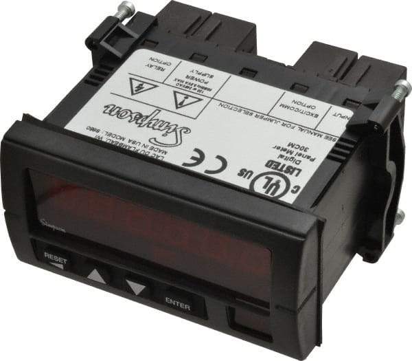 Simpson Electric - 6 Digit Red LED Display Counter - Front Panel Remote Reset - Exact Tool & Supply