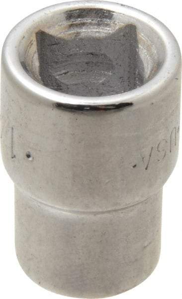 SK - 3/8" Drive, 1/4" Socket, Female Pipe Plug Socket - 4 Points, 1" OAL - Exact Tool & Supply