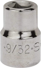 SK - 3/8" Drive, 9/32" Socket, Female Pipe Plug Socket - 4 Points, 1" OAL - Exact Tool & Supply