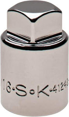 SK - 1/2" Drive, 9/16" Socket, Male Pipe Plug Socket - 4 Points, 1-3/8" OAL - Exact Tool & Supply