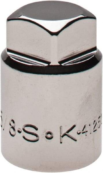 SK - 1/2" Drive, 5/8" Socket, Male Pipe Plug Socket - 4 Points, 1-3/8" OAL - Exact Tool & Supply