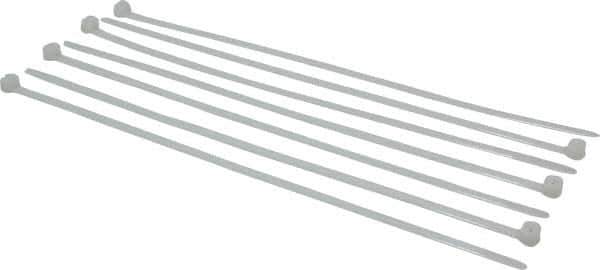 Thomas & Betts - 13.4" Long Natural (Color) Nylon Standard Cable Tie - 120 Lb Tensile Strength, 1.65mm Thick, 88.9mm Max Bundle Diam - Exact Tool & Supply