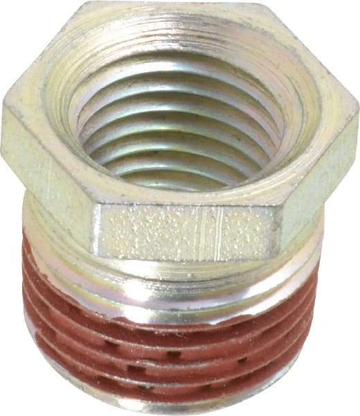 Enerpac - 3/8 Male & 1/4 Female NPTF Hydraulic Hose Bushing - 10,000 psi - Exact Tool & Supply