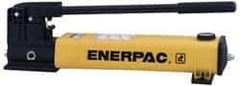 Enerpac - 1" Piston Diam, 1" Piston Stroke, 2.40, 0.151 Cu In per Stroke, 155 Cu In Reservoir Capacity, Manual Hydraulic Pump - 10,000 psi, 95 Lbs. Max Handle Effort, 2 Stage - Exact Tool & Supply