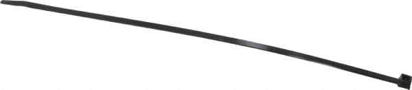 Made in USA - 10.968" Long Black Nylon Standard Cable Tie - 40 Lb Tensile Strength, 1.37mm Thick, 2-3/8" Max Bundle Diam - Exact Tool & Supply