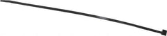 Made in USA - 10.968" Long Black Nylon Standard Cable Tie - 40 Lb Tensile Strength, 1.37mm Thick, 2-3/8" Max Bundle Diam - Exact Tool & Supply
