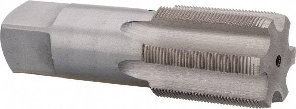 Interstate - 1-9/16 - 18 UNEF 3B 6 Flute Bright Finish High Speed Steel Straight Flute Standard Hand Tap - Plug, Right Hand Thread, 5" OAL, H4 Limit, Oversize - Exact Tool & Supply