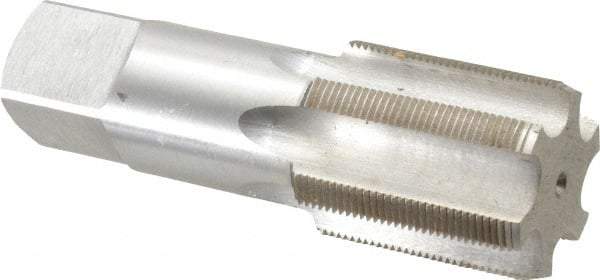 Interstate - 1-5/8 - 16 UNS 3B 6 Flute Bright Finish High Speed Steel Straight Flute Standard Hand Tap - Bottoming, Right Hand Thread, 5" OAL, H4 Limit, Oversize - Exact Tool & Supply