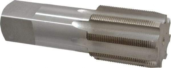 Interstate - 1-5/8 - 18 UNEF 3B 8 Flute Bright Finish High Speed Steel Straight Flute Standard Hand Tap - Plug, Right Hand Thread, 5" OAL, H4 Limit, Oversize - Exact Tool & Supply