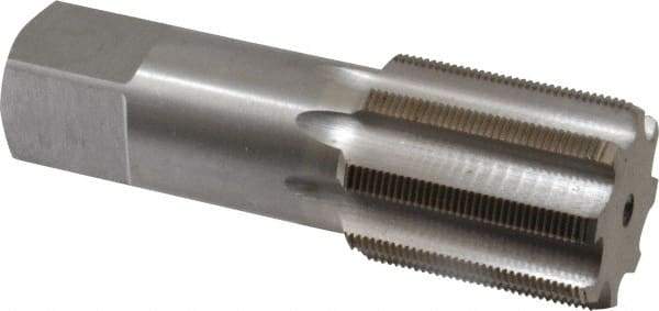 Interstate - 1-5/8 - 18 UNEF 3B 8 Flute Bright Finish High Speed Steel Straight Flute Standard Hand Tap - Bottoming, Right Hand Thread, 5" OAL, H5 Limit, Oversize - Exact Tool & Supply
