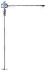 Neptune Mixer - 60 psi Air Pressure, 1/10 hp, Lab Clamp, Air Powered Mixer - 20 Inch Long Shaft, 316 Stainless Steel Shaft, 200 to 2,000 RPM, Compatible with Drum Container - Exact Tool & Supply
