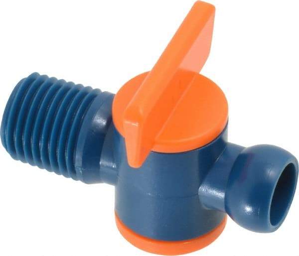 Loc-Line - 10 Piece, 1/4" ID Coolant Hose NPT Valve - Male to Female Connection, Acetal Copolymer Body, 1/4 NPT, Use with Loc-Line Modular Hose Systems - Exact Tool & Supply