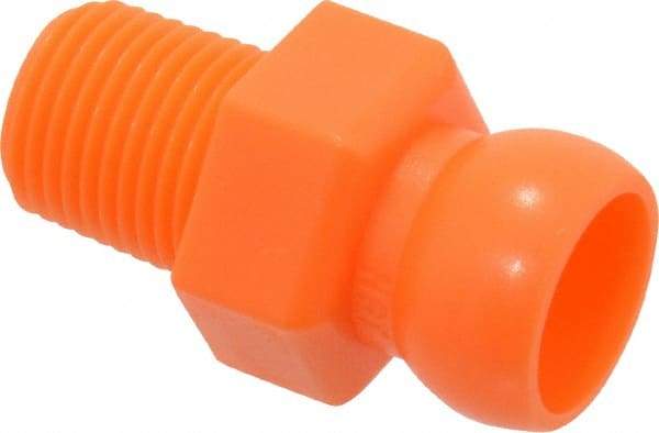 Loc-Line - 50 Piece, 1/4" Hose ID, Male to Female Coolant Hose Connector - 1/8" NPT, For Loc-Line Modular Hose Systems - Exact Tool & Supply