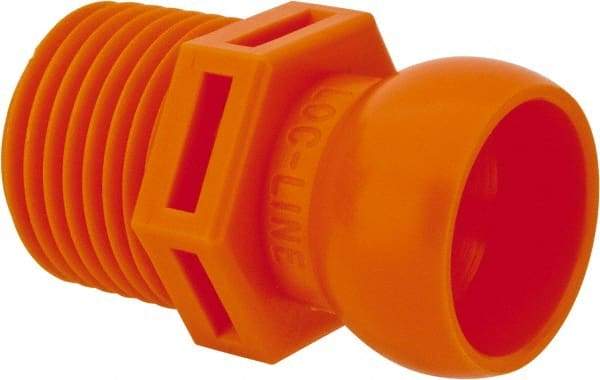 Loc-Line - 50 Piece, 1/2" Hose ID, Male to Female Coolant Hose Connector - 1/2" NPT, For Loc-Line Modular Hose Systems - Exact Tool & Supply