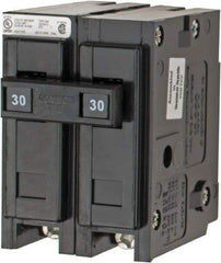 Eaton Cutler-Hammer - 30 Amp, 120/240 VAC, 24 VDC, 48 VDC, 80 VDC, 2 Pole, Plug In Miniature Circuit Breaker - Thermal Magnetic Trip, 14-4 AWG, 2-3/8 Inch Deep x 2-15/16 Inch High x 2 Inch Wide - Exact Tool & Supply