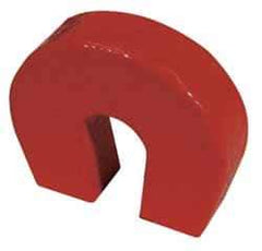 Eclipse - 3" Overall Width, 1" Deep, 1-11/16" High, 55 Lb Average Pull Force, Alnico Horseshoe Magnet - 1-3/4" Gap Width, 3" Pole Width, Grade 5 Alnico - Exact Tool & Supply